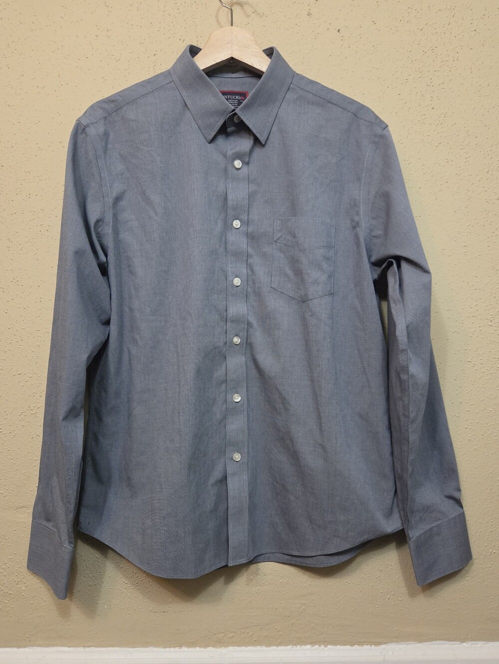 UNTUCKit Mens Medium Wrinkle Free Button Up Blue
